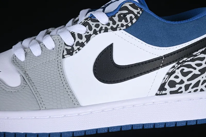 All categories Air Jordan Jordan series basketball shoes Air Jordan 1 Low Air Jordan 1 Low "True Blue" AJ1 Joe 1 burst white and blue color low-top basketball shoes DM1199-140